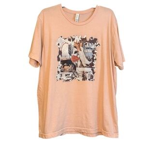 Peach/Light pink‎ Graphic T-Shirt